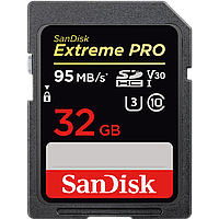 Карта памяти sandisk extreme pro sdhc uhs-1 u3 32 гб