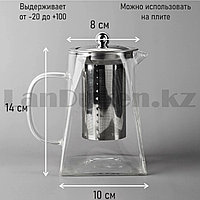 Заварочный стеклянный чайник с квадратным дном 950 мл2