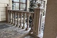 Каменная лестница из мрамора, гранита. Ступени, балясины2