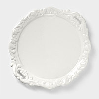 Блюдо керамическое с крышкой «Винтаж», 24,5×22×13 см, цвет белый2
