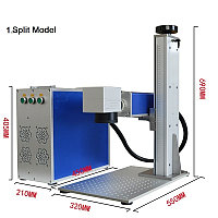 Волоконный маркиратор JK 50W (GZ MOPA) с поворотной осью