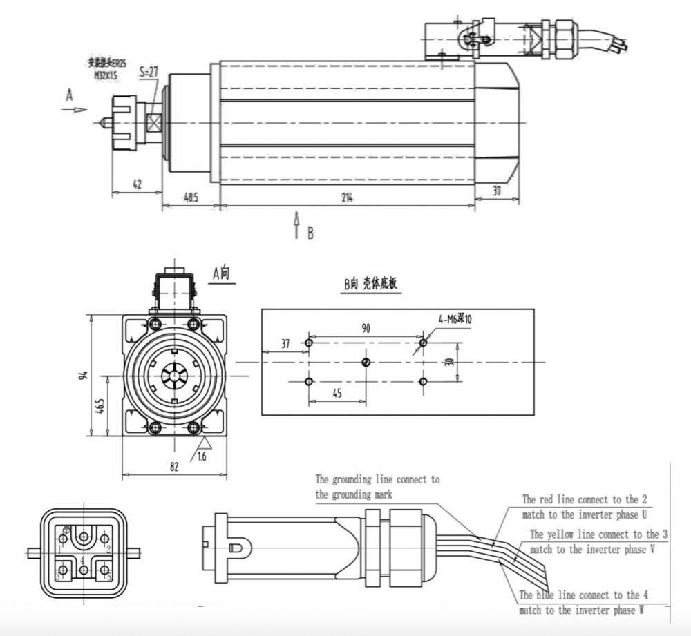 Шпиндель GDZ 93x82-3.5 (ER25) 380 В