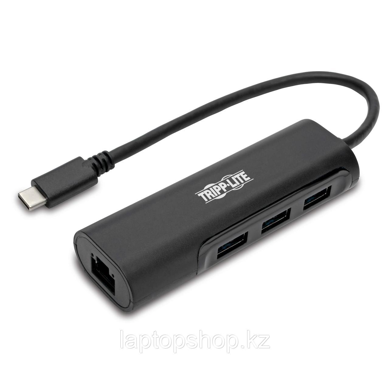 Адаптер (расширитель портов) TrippLite 3-Port USB-C Hub with LAN Port (U460-003-3A1GB)