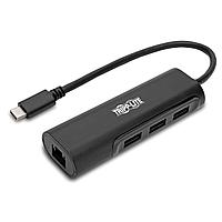 Адаптер (расширитель портов) TrippLite 3-Port USB-C Hub with LAN Port (U460-003-3A1GB)