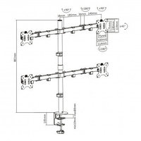 Настольное крепление для монитора Brateck LDT12-C048N, 13"-32" - Черный1