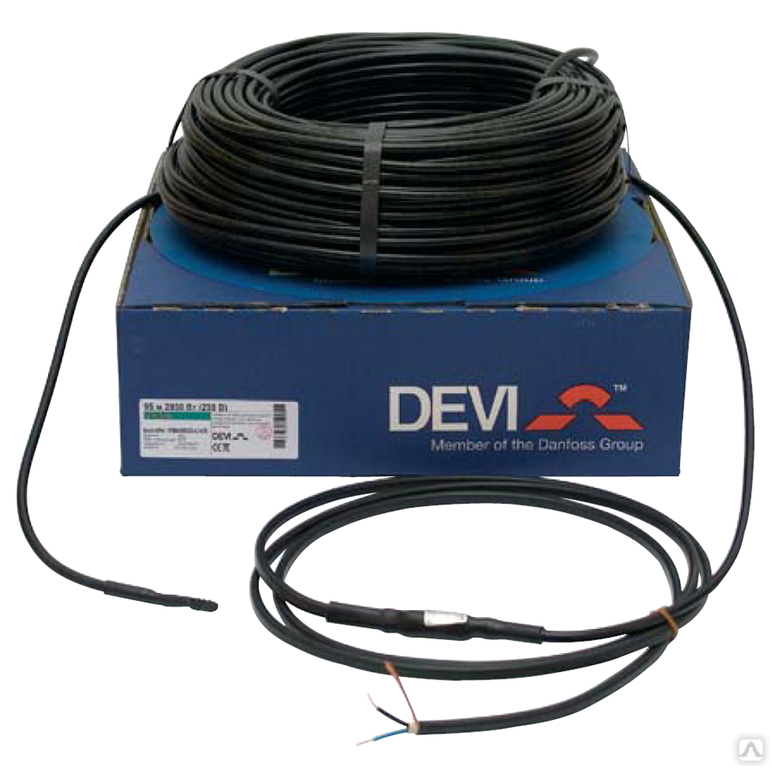 Двухжильный нагревательный кабель DEVIasphalt 30T на 380В - 190 м. (DTIK-30, длина: 190 м., мощность: 5770 Вт)
