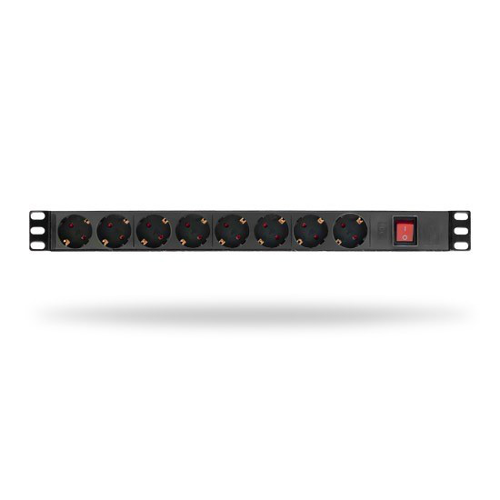 Сетевой фильтр SHIP 700508102, для шкафов и стоек 19", 8 розеток Schuko, 1.8 м, 16A, 4000W