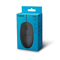 Компьютерная мышь, Rapoo, N100, Оптическая, 1600dpi, USB, Длина кабеля 1,5 метра, Чёрный2