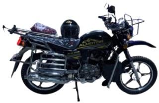 Мотоцикл Almotor ALR200 черный, золотистый1