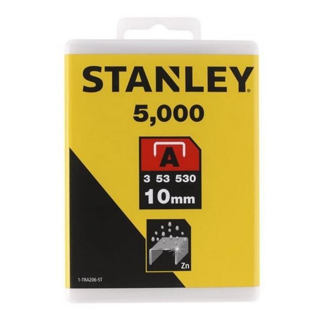STANLEY, 1-TRA206-5T, СКОБА ДЛЯ СТЕПЛЕРА "LIGHT DUTY" ТИП A (5/53/530) 10ММ/ 3/8" Х 5000ШТ. EU