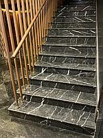 Каменная лестница из мрамора, гранита. Ступени, балясины7