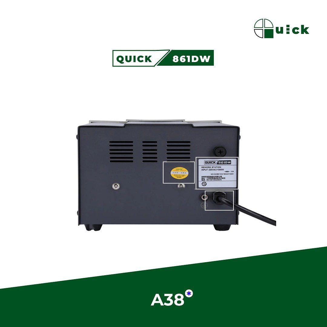 Компрессорная термовоздушная паяльная станция Quick 861DW