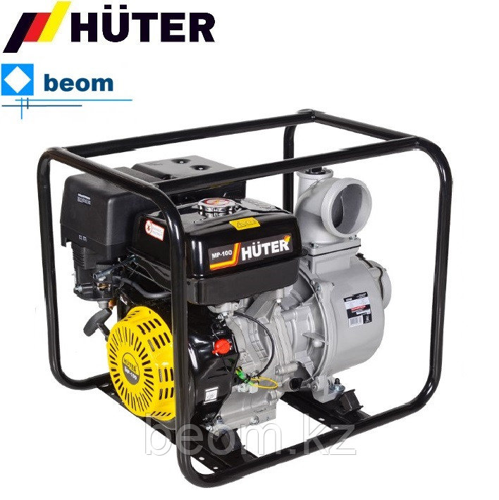Мотопомпа Huter МР-100 (Ø 100 мм | л/мин 1800 | л.с.13 | Высота напора, м 32 | Глубина м 8 | для чистой воды)