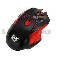 Беспроводная игровая мышь оптическая USB 6 кнопок 1600 dpi HP 2.4 GHZ Wreless mouse черно-красная2