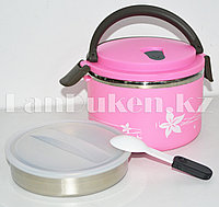 Ланч бокс 1,0 л (Aying combined lunch box) розовый5