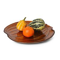 Fissman Блюдо Pumpkin 31,5х31,5х3 см, цвет оранжевый (стекло)