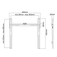 Кронштейн Brateck LP43-44 для ТВ и мониторов, 32"-55" (LP43-44) - 00-000024061