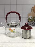Заварочный стеклянный чайник для чая и кофе 700 ml (Cofee and tea), заварной чайник, чайник для плиты1