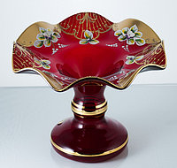 Фруктовница 36 см красная Talir (JN Glass, Чехия)