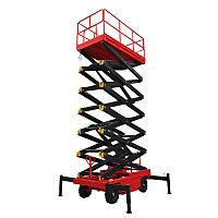 АРЕНДА. GROST Tower 500-9 DC с выдвижной платформой. Несамоходный подъемник ножничного типа с питанием от акку