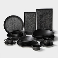 Блюдо для подачи Magistro Black style, 29.5×14.8 см, фарфор, чёрное4