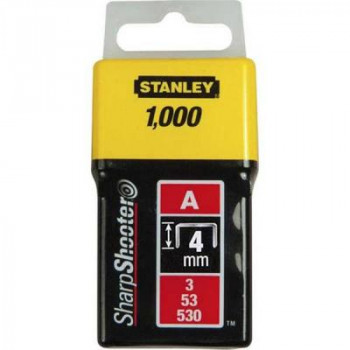 STANLEY, 1-TRA202T, СКОБА ДЛЯ СТЕПЛЕРА "LIGHT DUTY" ТИП A (5/53/530) 4ММ/ 5/32" Х 1000ШТ. EU