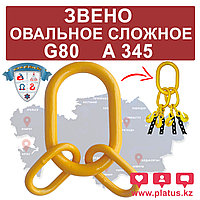 ЗВЕНО ОВАЛЬНОЕ, СЛОЖНОЕ А345 2-1/2 , G80