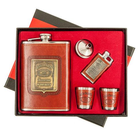 Набор подарочный для виски с фляжкой и стопками «Whiskey Brands» (Jim Beam)