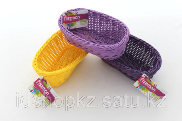 7677 FISSMAN Плетеная корзинка овальная 23x12x8 см (пластик)