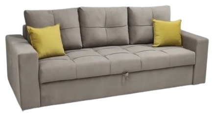 Divan Shanhay диван прямой Модерн, обивка микровелюр, 80х220х70 см, бежевый