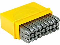 Набор пробойники с буквами 6мм, 27шт, 25104 / Letter punch set 6mm, 27pcs, 25104