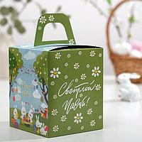 Пасхальная коробочка с окном "Пасхальные кролики", 15 х 15 х 18 см2
