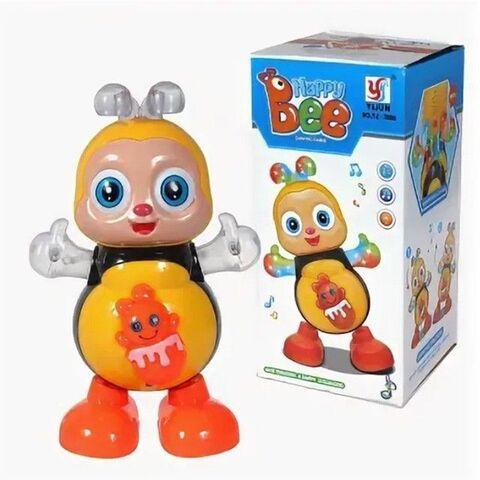 Игрушка-робот танцующая интерактивная со световыми и звуковыми эффектами CyberToy (пчелка Майя)