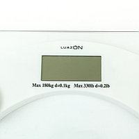 Весы напольные LuazON LVE-003, электронные, до 180 кг, 1хCR2032, стекло, белые1