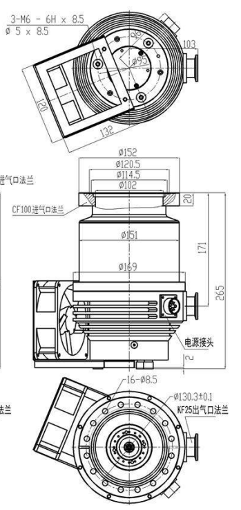 Турбомолекулярный насос EV-300ZF