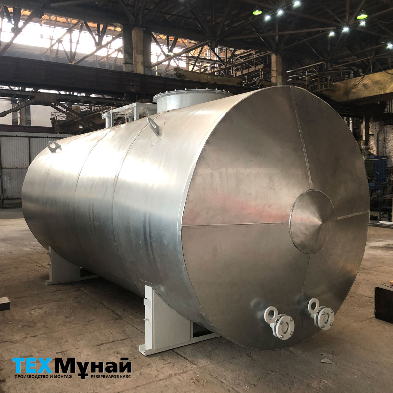 Стальной горизонтальный резервуар, тип РГС - 40 м3, одностенный