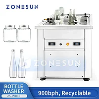 ZONESUN ZS-WB4S Полуавтоматическая машина для ополаскивания бутылок и мойки банок5