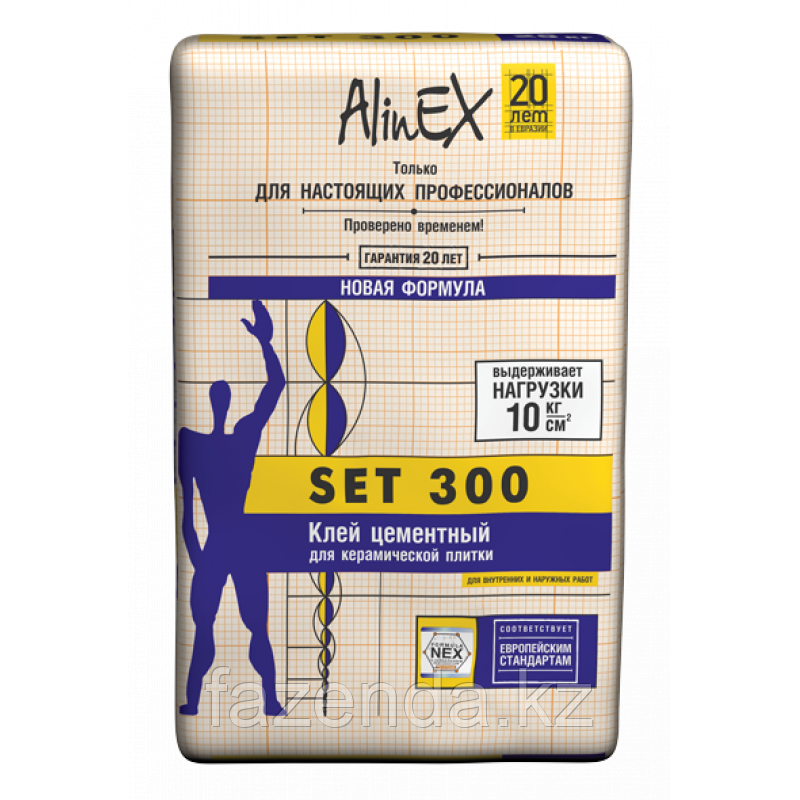 Плиточный цементный клей для керамической плитки AlinEX «SET 300»