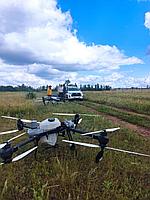 Химическая обработка полей агродронами DJI (предпосевная обработка)2