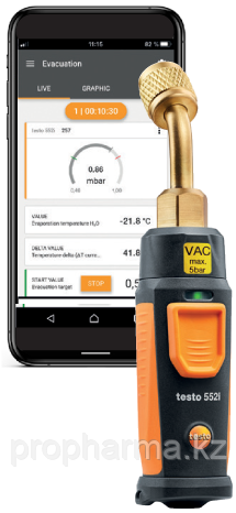 Testo 552i - Смарт-зонд вакуума, управляемый из приложения