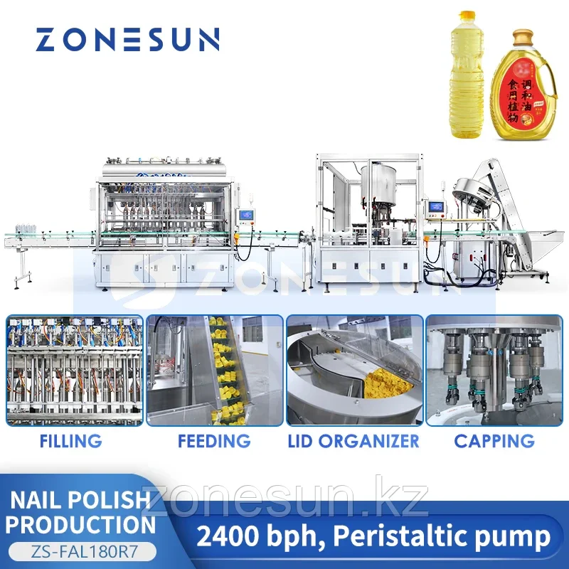 ZONESUN ZS-FAL180V1 Автоматическая высокоскоростная линия розлива жидкостей