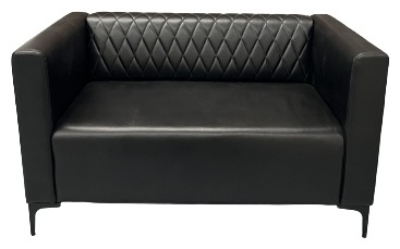 Mister divan 124 , обивка искусственная кожа, 76x74x134, черный