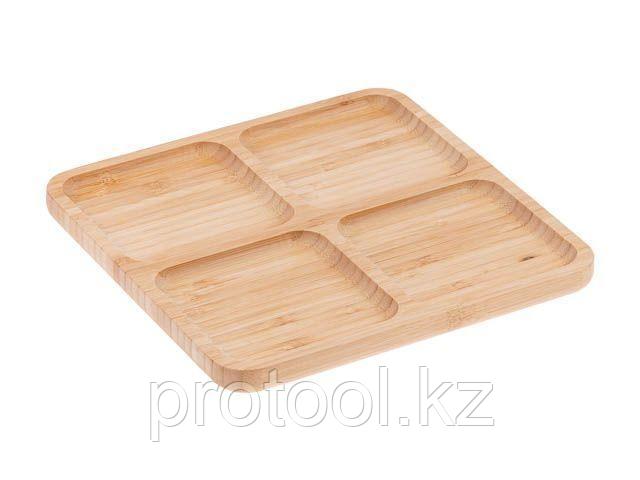 Менажница бамбуковая, 22х22 см, BAMBOO, PERFECTO LINEA (PERFECTO LINEA) (38-222201)