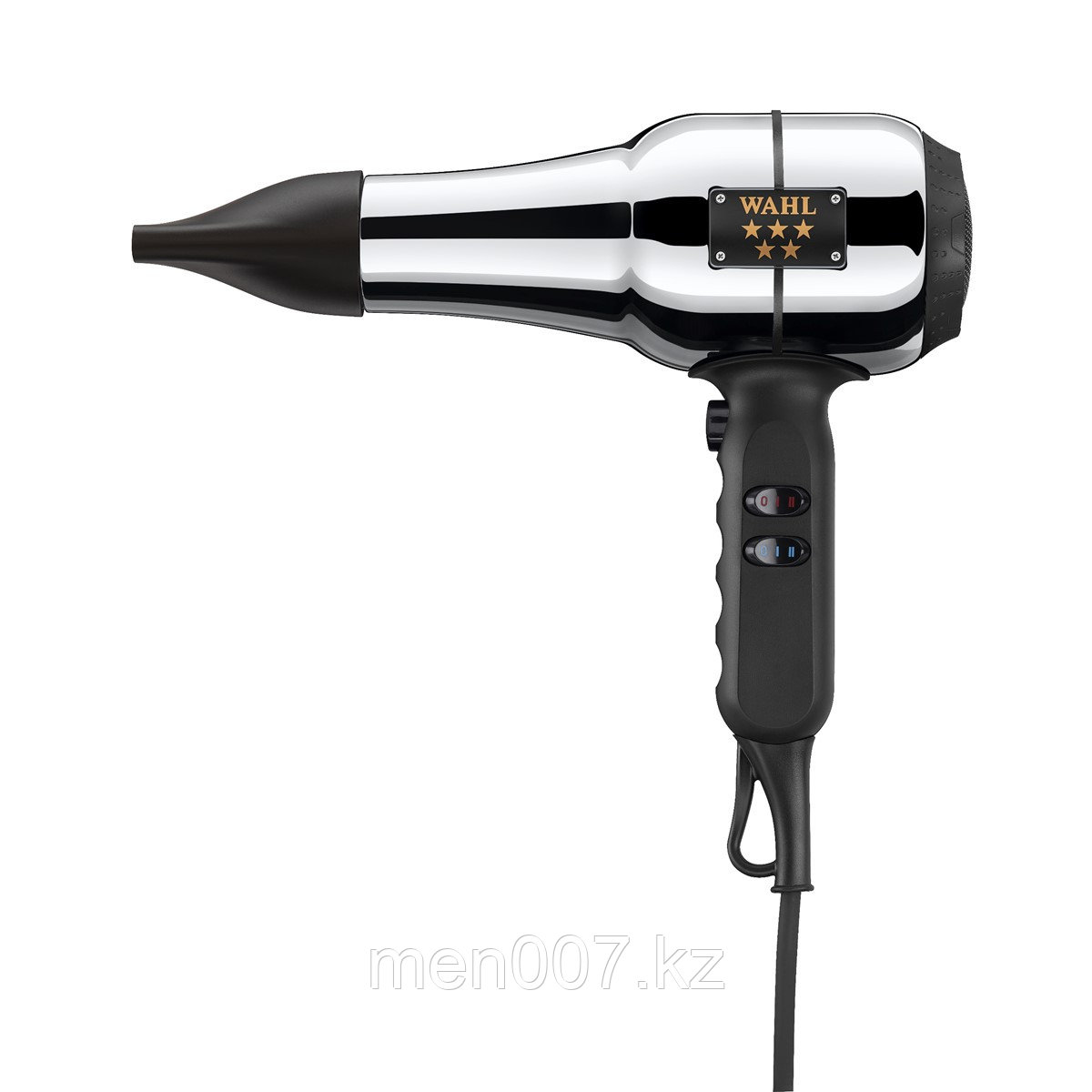 Фен для барберов "Wahl - Barber Dryer" - 2200W, Хромированный, Стиль РЕТРО, С ТУРМАЛИНОВЫМ покрытием