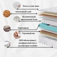 Матрас Eurolux ABC 1014, 120x200x21 см, чехол трикотаж1