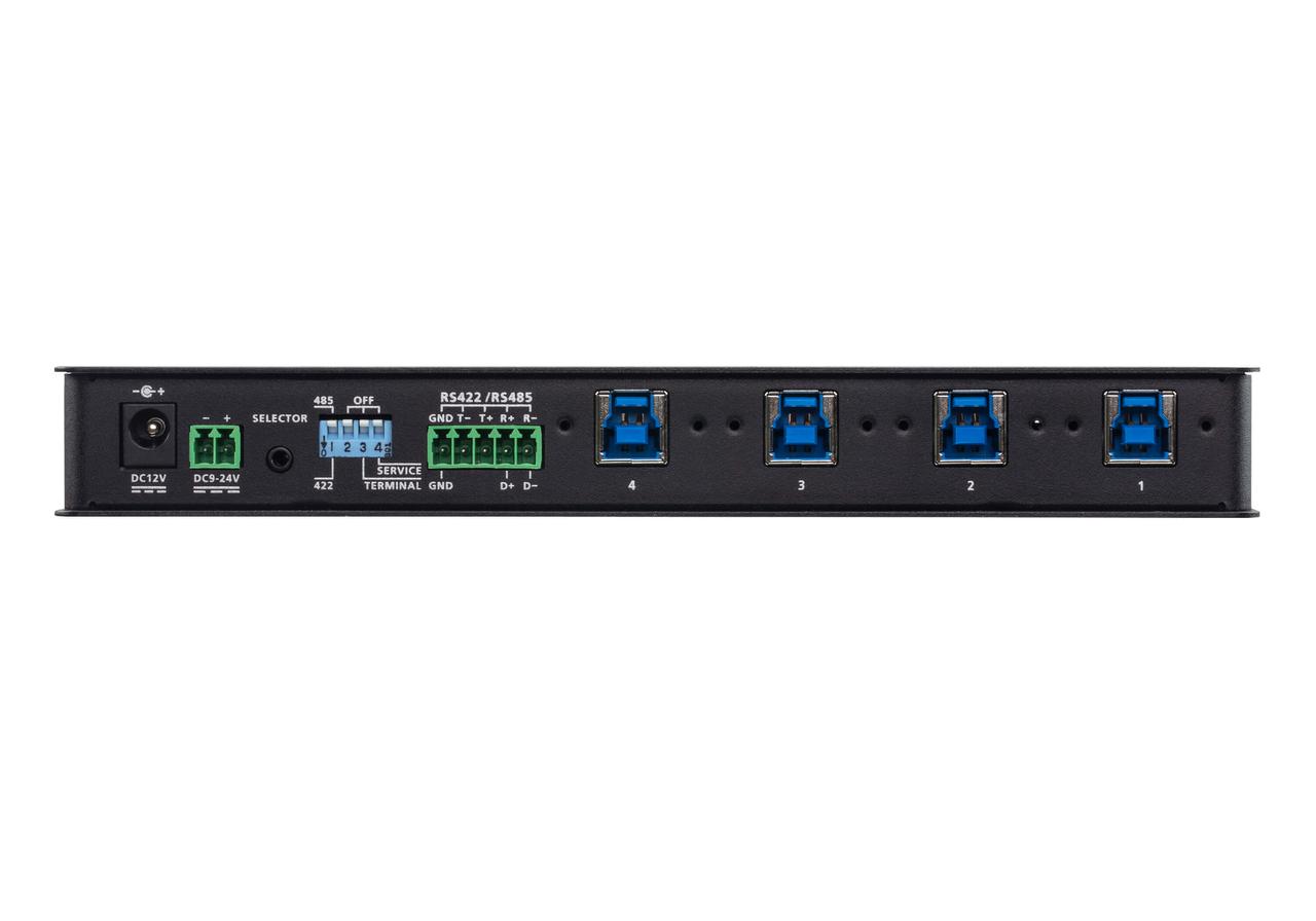 4-портовый USB3.2 промышленный коммутатор для совместного использования 4х периферийных устройств US3344I ATEN