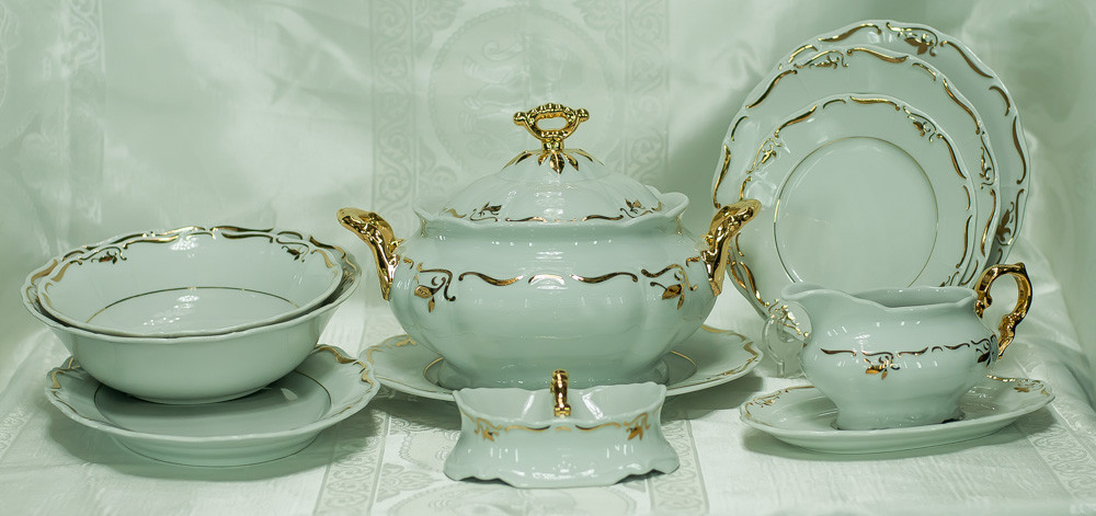 Сервиз столовый 6 персон 25 предм Marie Louise (Thun, Чехия)