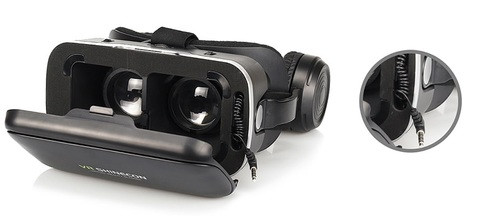Комплект для виртуальной реальности 3D-очки с наушниками + bluetooth пульт VR Shinecon S-Max