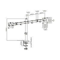 Настольный кронштейн Brateck LDT12-C024N для 2-х мониторов (13"-32")2