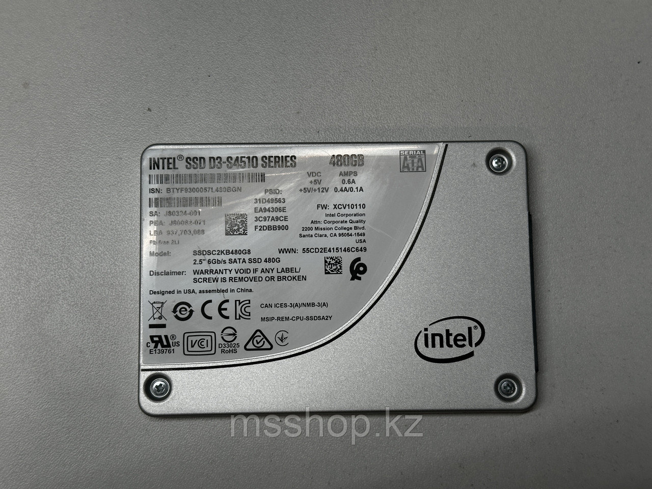 Твердотельный накопитель SSD Intel D3-S4520 Series | 480 GB